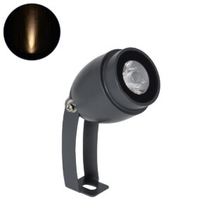 GLOBOSTAR® TREEGAL 90461 Φωτιστικό Σποτ για Φυτά - Δέντρα με Βάση Μπετού & Κορμού LED 3W 330lm 15° DC 24V Αδιάβροχο IP67 Θερμό Λευκό 2700K Dimmable - Bridgelux SMD Chip - Γκρι Ανθρακί - Μ5 x Π5 x Υ14.7cm - 3 Χρόνια Εγγύηση