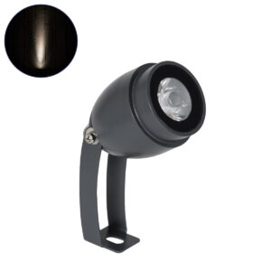 GLOBOSTAR® TREEGAL 90462 Φωτιστικό Σποτ για Φυτά - Δέντρα με Βάση Μπετού & Κορμού LED 3W 345lm 15° DC 24V Αδιάβροχο IP67 Φυσικό Λευκό 4500K Dimmable - Bridgelux SMD Chip - Γκρι Ανθρακί - Μ5 x Π5 x Υ14.7cm - 3 Χρόνια Εγγύηση