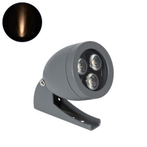GLOBOSTAR® TREESPO 90464 Φωτιστικό Σποτ για Φυτά - Δέντρα LED 6W 630lm 15° DC 24V Αδιάβροχο IP67 Ultra Θερμό Λευκό 2200K Dimmable - Bridgelux SMD Chip - Γκρι Ανθρακί - Μ6.6 x Π9 x Υ12cm - 3 Χρόνια Εγγύηση
