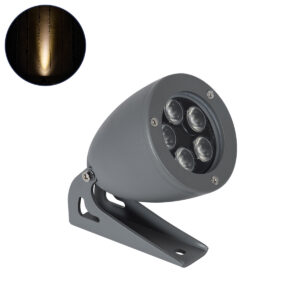 GLOBOSTAR® TREESPO 90469 Φωτιστικό Σποτ για Φυτά - Δέντρα LED 12W 1320lm 15° DC 24V Αδιάβροχο IP65 Θερμό Λευκό 2700K Dimmable - Bridgelux SMD Chip - Γκρι Ανθρακί - Μ9 x Π11 x Υ9cm - 3 Χρόνια Εγγύηση