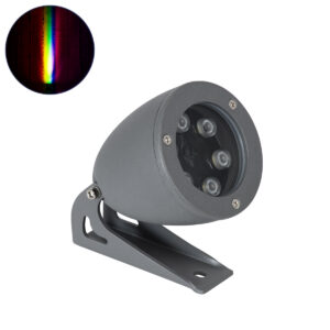 GLOBOSTAR® TREESPO 90471 Φωτιστικό Σποτ για Φυτά - Δέντρα LED 12W 1260lm 15° DC 24V Αδιάβροχο IP67 Πολύχρωμο RGBW Dimmable DMX512 - Bridgelux SMD Chip - Γκρι Ανθρακί - Μ9 x Π11 x Υ9cm - 3 Χρόνια Εγγύηση