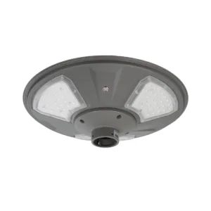 GLOBOSTAR® PARK 90500 Φωτιστικό Κεφαλής Post Top Πλατείας/Πάρκου LED 20W 900lm 120° με Ενσωματωμένο Φωτοβολταϊκό Panel 6V 20W & Επαναφορτιζόμενη Μπαταρία Li-ion 3.2V 25000mAh με Αισθητήρα Ημέρας-Νύχτας Αδιάβροχο IP65 Ψυχρό Λευκό 6000K - Γκρι Ανθρακί - Μ50 x Π50 x Υ19cm - 2 Χρόνια Εγγύηση