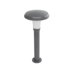 GLOBOSTAR® WHISPER 90548 Φωτιστικό Κολωνάκι Κήπου με Ντουί 1 x E27 AC 220-240V Αδιάβροχο IP65 - Γκρι Ανθρακί - Μ27 x Π27 x Υ79cm