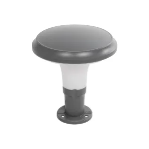 GLOBOSTAR® WHISPER 90553 Φωτιστικό Κολωνάκι Κήπου με Ντουί 1 x E27 AC 220-240V Αδιάβροχο IP65 - Γκρι Ανθρακί - Μ27 x Π27 x Υ29cm