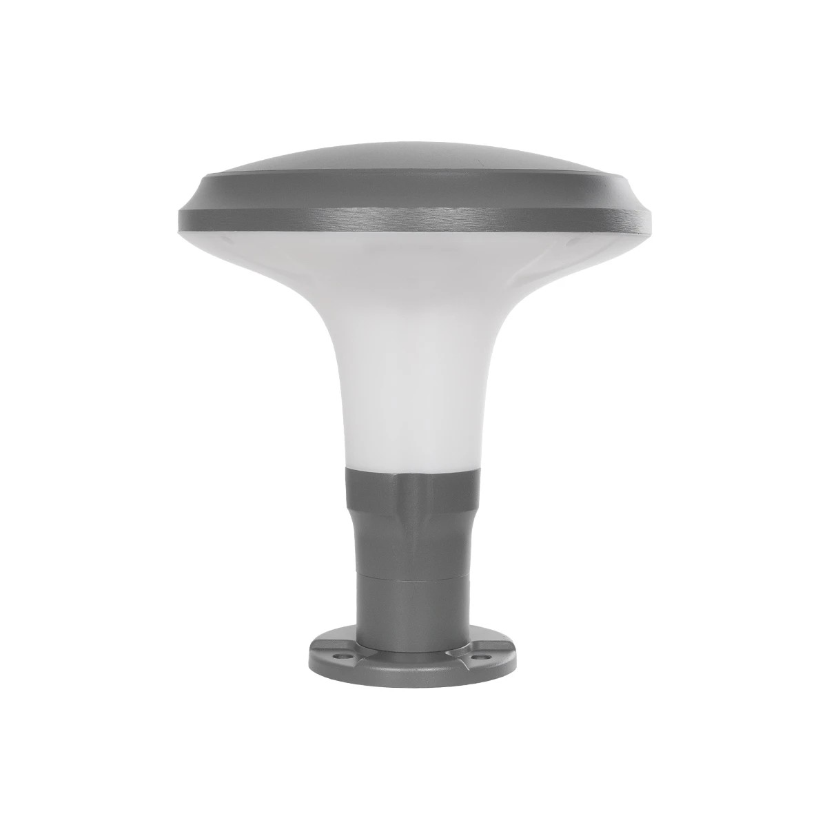 GLOBOSTAR® WHISPER 90553 Φωτιστικό Κολωνάκι Κήπου με Ντουί 1 x E27 AC 220-240V Αδιάβροχο IP65 - Γκρι Ανθρακί - Μ27 x Π27 x Υ29cm - Image 3