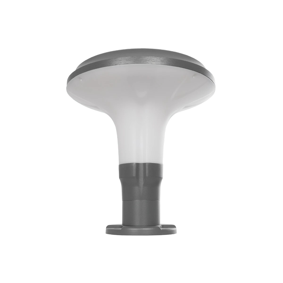 GLOBOSTAR® WHISPER 90553 Φωτιστικό Κολωνάκι Κήπου με Ντουί 1 x E27 AC 220-240V Αδιάβροχο IP65 - Γκρι Ανθρακί - Μ27 x Π27 x Υ29cm - Image 4