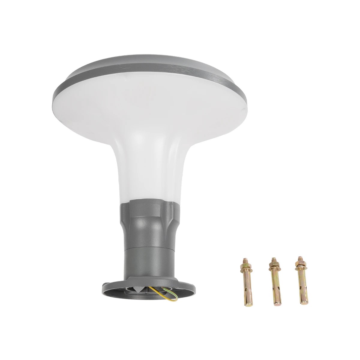 GLOBOSTAR® WHISPER 90553 Φωτιστικό Κολωνάκι Κήπου με Ντουί 1 x E27 AC 220-240V Αδιάβροχο IP65 - Γκρι Ανθρακί - Μ27 x Π27 x Υ29cm - Image 8