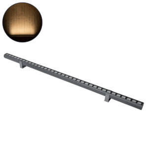 GLOBOSTAR® WASHERPANDA 90583 Μπάρα Φωτισμού Wall Washer LED 36W 3960lm 15° DC 24V Αδιάβροχο IP67 Θερμό Λευκό 2700K Dimmable - Bridgelux SMD Chip - Γκρι Ανθρακί - Μ100 x Π4 x Υ3.5cm - 3 Χρόνια Εγγύηση