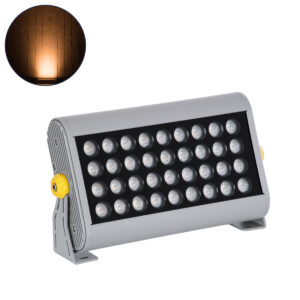 GLOBOSTAR® FLOODHENA 90445 Προβολέας Σποτ Wall Washer LED 36W 3060lm 30° AC 220-240V Αδιάβροχο IP67 Ultra Θερμό Λευκό 2200K - Bridgelux SMD Chip - Γκρι Ανθρακί - Μ30 x Π6 x Υ17cm - 3 Χρόνια Εγγύηση