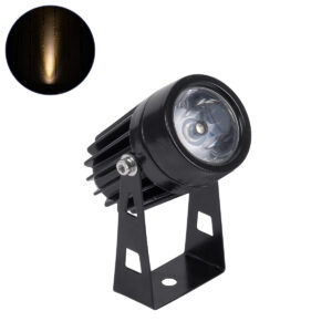 GLOBOSTAR® SPOTTOLA 90631 Αρχιτεκτονικό Σποτ Φωτισμου LED 1W 110lm 10° DC 24V Αδιάβροχο IP65 Θερμό Λευκό 2700K Dimmable - Bridgelux SMD Chip - Μαύρο Ματ - Μ5 x Π5 x Υ9cm - 3 Χρόνια Εγγύηση
