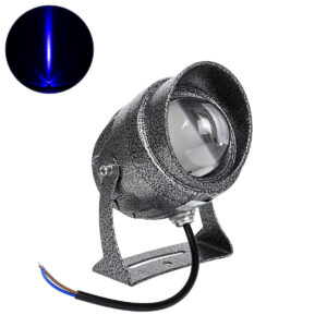 GLOBOSTAR® SPOTXENIA 90634 Σποτ Φωτισμου με Αντιθαμβωτική Γρίλια LED 16W 1360lm 3° DC 24V Αδιάβροχο IP65 Μπλε Dimmable - Bridgelux COB Chip - Σφυρήλατο Γκρι Ανθρακί - Μ9 x Π9 x Υ12cm - 3 Χρόνια Εγγύηση