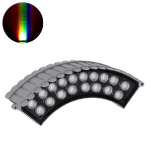 GLOBOSTAR® TREEJINA 90692 Κυρτή Μπάρα Φωτισμού Wall Washer για Φυτά - Δέντρα LED 18W 1530lm 10° DC 24V Αδιάβροχο IP67 Πολύχρωμο RGBW Dimmable DMX512 - Bridgelux SMD Chip - Γκρι - Μ29 x Π11 x Υ10.5cm - 3 Χρόνια Εγγύηση