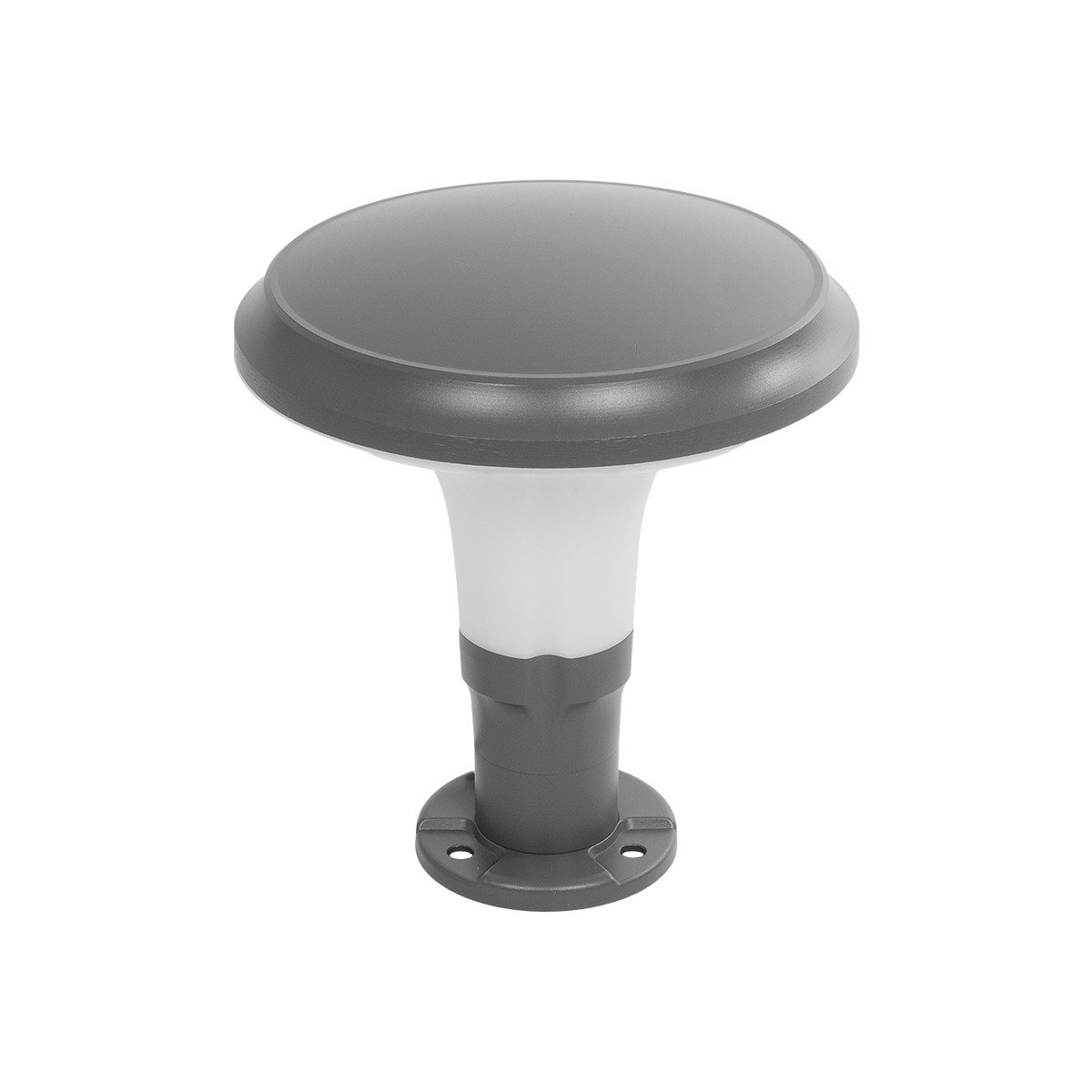 GLOBOSTAR® WHISPER 90553 Φωτιστικό Κολωνάκι Κήπου με Ντουί 1 x E27 AC 220-240V Αδιάβροχο IP65 - Γκρι Ανθρακί - Μ27 x Π27 x Υ29cm - Image 2