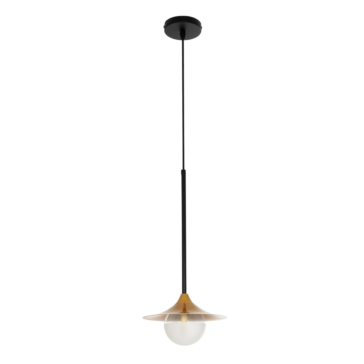 GLOBOSTAR® JOLIET 999-0042 Μοντέρνο Κρεμαστό Φωτιστικό Οροφής με Ντουί 1 x G9 AC 220-240V IP20 - Μαύρο & Χρυσό - Μ20 x Π20 x Y43cm - Image 3