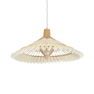 GLOBOSTAR® VENTALIA 999-0067 Boho Κρεμαστό Φωτιστικό Οροφής με Ντουί 1 x E27 AC 220-240V IP20 - Μπεζ - Μ60 x Π60 x Υ30cm