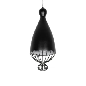 GLOBOSTAR® SOBRINO 999-0110 Vintage Κρεμαστό Φωτιστικό Οροφής με Ντουί 1 x E27 AC 220-240V IP20 - Μαύρο - Μ26 x Π26 x Υ70cm