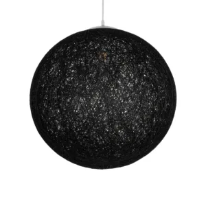 GLOBOSTAR® OCEANA 999-0157 Boho Κρεμαστό Φωτιστικό Οροφής με Ντουί 1 x E27 AC 220-240V IP20 - Μαύρο - Μ60 x Π60 x Υ60cm