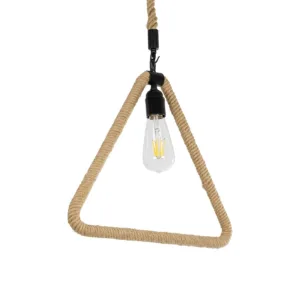 GLOBOSTAR® MALVERN 999-0235 Vintage Κρεμαστό Φωτιστικό Οροφής με Ντουί 1 x E27 AC 220-240V IP20 - Μαύρο & Μπεζ - Μ38 x Π4 x Υ42.5cm