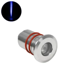 GLOBOSTAR® UNDERWATERDANI 90413 Υποβρύχιο Χωνευτό Σποτ για Σιντριβάνια/Πισίνες LED 1W 80lm 5° DC 24V Αδιάβροχο IP68 Μπλε Dimmable - Bridgelux SMD Chip - Ανοξείδωτο Ατσάλι SS304 - Μ3 x Π3 x Υ5cm / Q2.5cm - 3 Χρόνια Εγγύηση