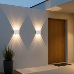 kelvo® SIXOAD KLV-101-0011 Φωτιστικό Τοίχου / Απλίκα LED 18W 1980lm 30° AC 220-240V Αδιάβροχο IP65 Φυσικό Λευκό 4500K - CREE XPE Chip & TÜV SÜD Driver - Λευκό Ματ - Μ17 x Π4 x Υ8cm - 5 Χρόνια Εγγύηση