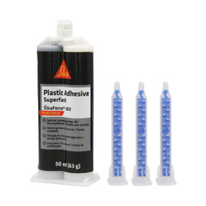 761322 SIKAFORCE-302 (AB) ΚΟΛΛΑ ΠΛΑΣΤΙΚΩΝ, ΜΑΥΡΟ,50ML (ΜΕ 3 ΜΥΤΕΣ), 1,5 ΜΙΝ