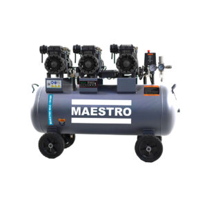 MAC-100BR ΑΕΡΟΣΥΜΠΙΕΣΤΗΣ BRUSHLESS ΧΩΡΙΣ ΛΑΔΙ, ΧΑΜΗΛΟΥ ΘΟΡΥΒΟΥ 1/Φ - 100 LT - 4.5HP - 3.3KW - 10BAR
