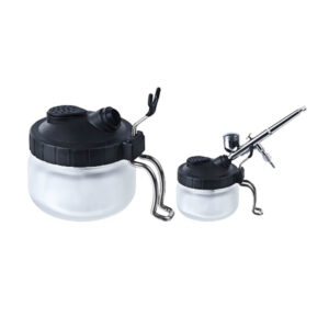 HS-777A ΔΟΧΕΙΟ ΚΑΘΑΡΙΣΜΟΥ ΑΕΡΟΓΡΑΦΩΝ 400mL, ΓΥΑΛΙΝΟ (ΜΑΥΡΟ)