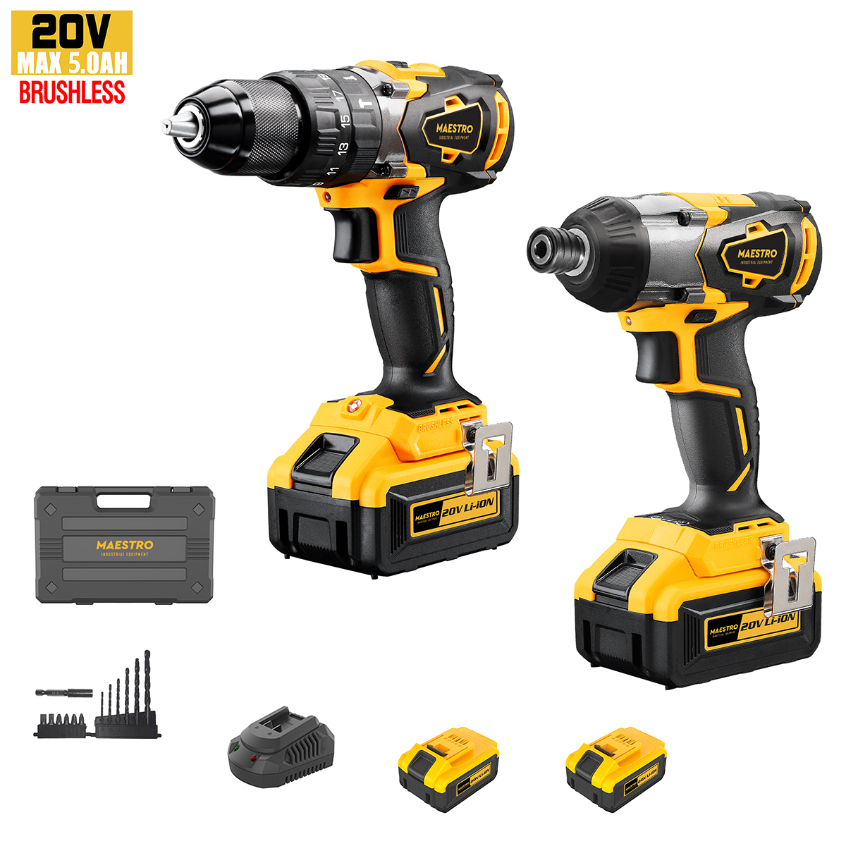 MCK-20BL KIT BRUSHLESS ΚΡΟΥΣΤΙΚΟ ΔΡΑΠΑΝΟΚΑΤΣΑΒΙΔΟ - ΠΑΛΜΙΚΟ ΚΑΤΣΑΒΙΔΙ (ΛΙΘΙΟΥ 20V - 2X5 Ah)
