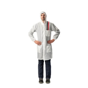 SCW7004 POLYTEC COAT ΤΖΑΚΕΤ ΠΡΟΣΤΑΣΙΑΣ ΒΑΦΗΣ ΜΕ ΚΟΥΚΟΥΛΑ, ΜΑΚΡΥ, ΕΠΑΝ/ΜΕΝΟ - XL (ΛΕΥΚΟ)