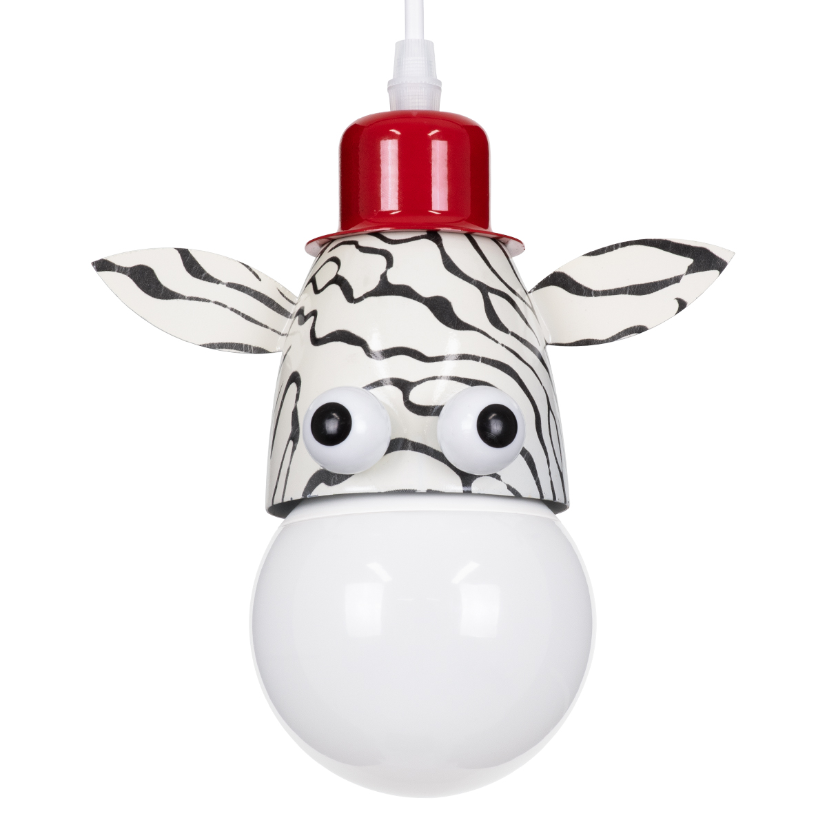 GLOBOSTAR® ZEBRA 00639 Παιδικό Κρεμαστό Φωτιστικό Οροφής με Ντουί 1 x E27 AC 220-240V IP20 - Πολύχρωμο - Μ19 x Π10.5 x Υ13.5cm - Image 2
