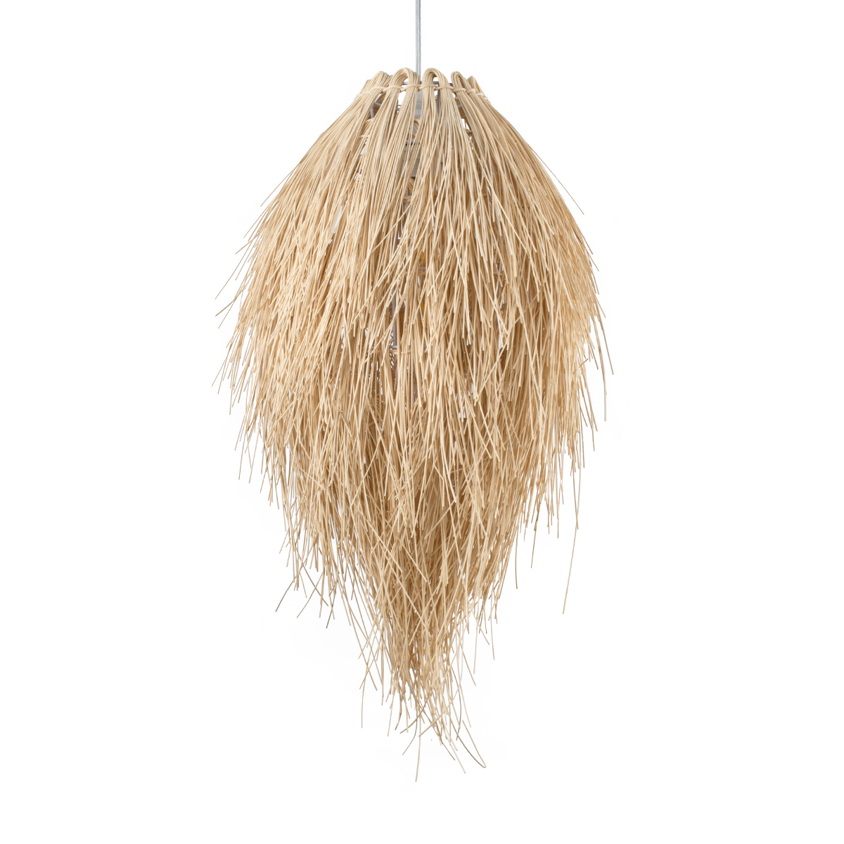 GLOBOSTAR® ARCHIPELAGO 01747 Boho Κρεμαστό Φωτιστικό Οροφής με Ντουί 1 x E27 AC 220-240V IP20 - Μπεζ - Μ30 x Π30 x Υ63cm - Image 2