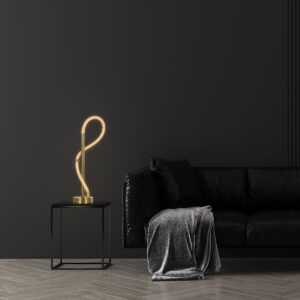 kelvo® GLOW KLV-101-0172 Επιτραπέζιο Φωτιστικό Πορτατίφ LED 18W 1800lm 360° AC 220-240V IP20 Ρυθμιζόμενο Λευκό CCT με Αφή 2700K/4500K/6000K Dimmable - Lumileds SMD Chip - Χρυσό Πλατίνα - Μ30 x Π30 x Υ60cm - 3 Χρόνια Εγγύηση