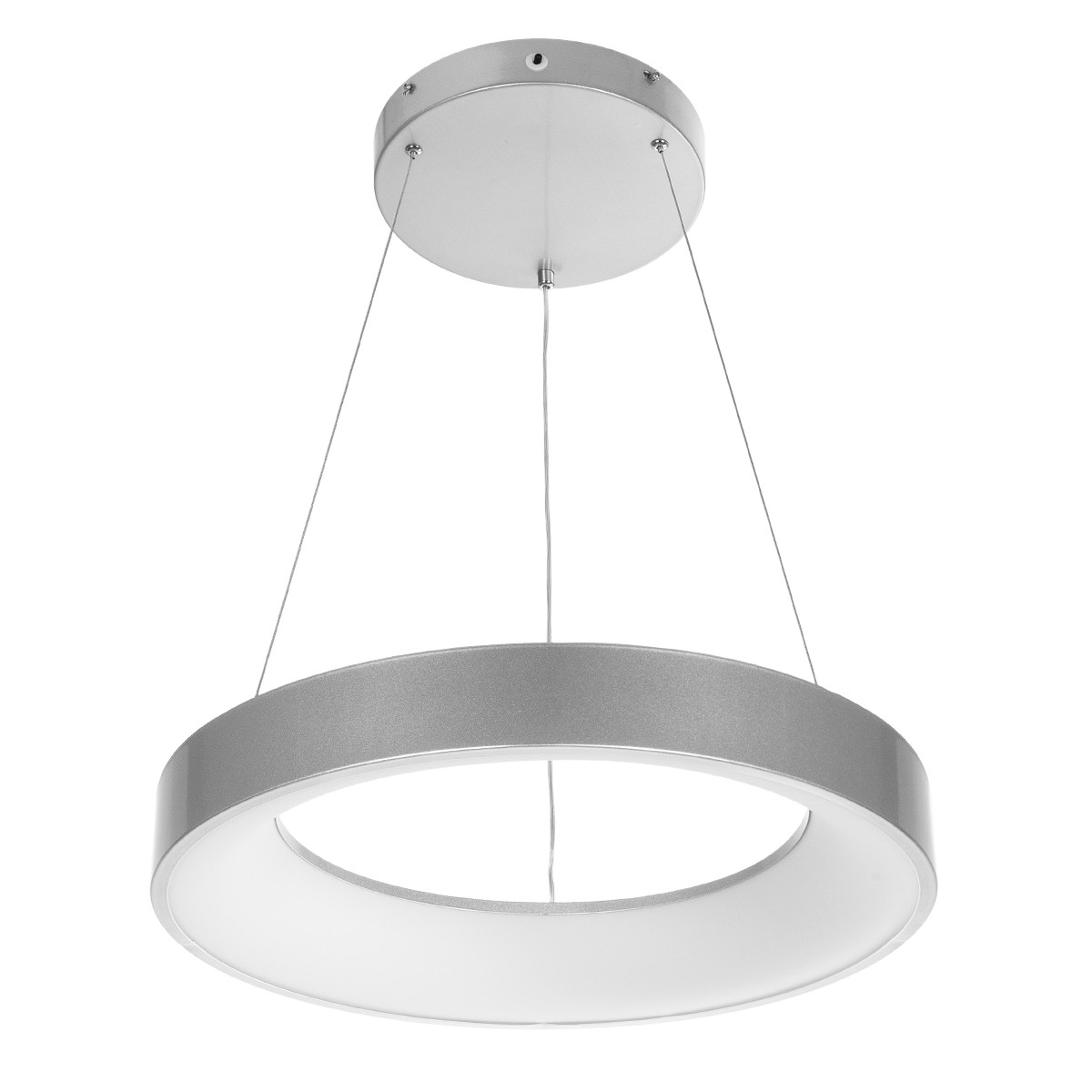 GLOBOSTAR® SALEM 61242 Μοντέρνο Κρεμαστό Φωτιστικό Οροφής LED 75W 8625lm 120° AC 220-240V IP20 Ρυθμιζόμενο Λευκό CCT με Χειριστήριο από 2700K έως 6000K Dimmable - Lumileds SMD Chip - Γκρι - Μ45 x Π45 x Υ6cm - 3 Χρόνια Εγγύηση - Image 3