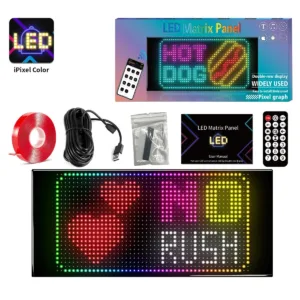 GLOBOSTAR® MATRIX GLB-106-0006 Κυλιόμενη Ψηφιακή Επιγραφή / Κορνίζα 27x12cm P4 48x24 Pixel LED 10W AC 220-240V Αδιάβροχο IP65 Πολύχρωμο RGB - Bluetooth Control μέσω iPIXEL APP - Μ28 x Π0.4 x Υ12cm - 2 Χρόνια Εγγύηση