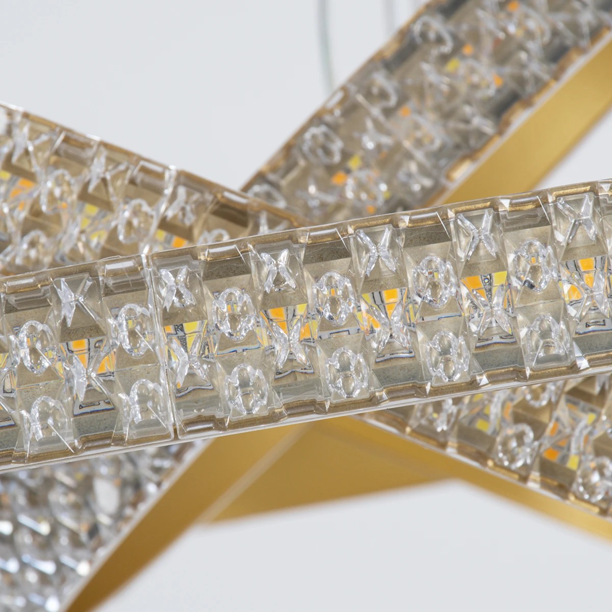kelvo® DIAMOND KLV-101-0238-V2 Κρεμαστό Φωτιστικό Οροφής LED 100W 10000lm 180° AC 220-240V IP20 Ρυθμιζόμενο Λευκό CCT με Χειριστήριο από 2700K έως 6000K Dimmable - Lumileds SMD Chip - Χρυσό Πλατίνα - Μ60 x Π60 x Υ60cm - 3 Χρόνια Εγγύηση - Image 7