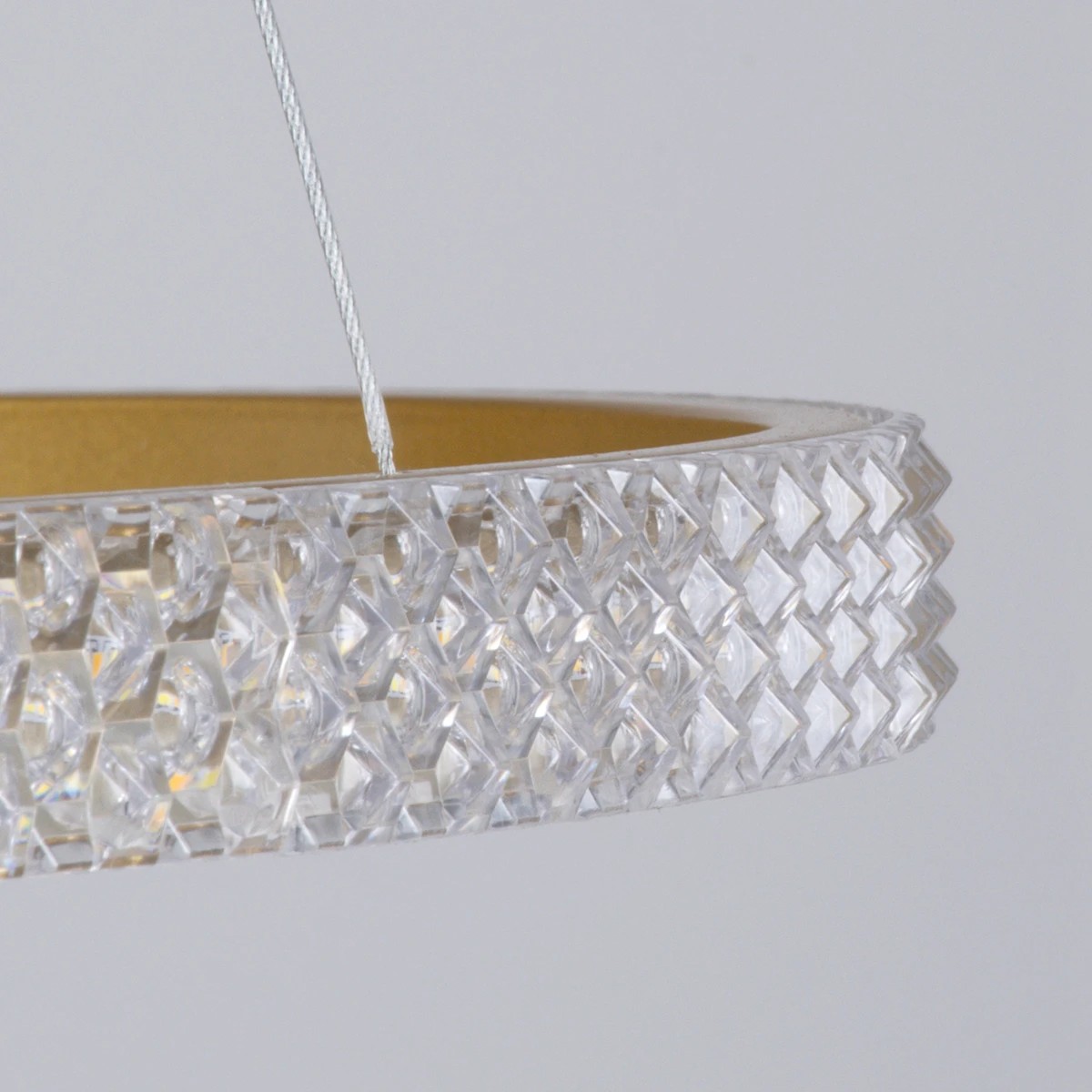 kelvo® DIAMOND KLV-101-0240-V2 Κρεμαστό Φωτιστικό Οροφής LED 120W 12000lm 180° AC 220-240V IP20 Ρυθμιζόμενο Λευκό CCT με Χειριστήριο από 2700K έως 6000K Dimmable - Lumileds SMD Chip - Χρυσό Πλατίνα - Μ80 x Π80 x Υ80cm - 3 Χρόνια Εγγύηση - Image 8
