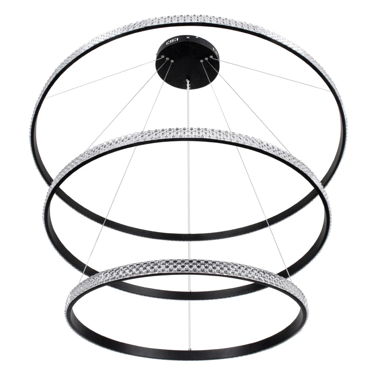 kelvo® DIAMOND KLV-101-0241 Κρεμαστό Φωτιστικό Οροφής LED 150W 15000lm 180° AC 220-240V IP20 Ρυθμιζόμενο Λευκό CCT με Χειριστήριο από 2700K έως 6000K Dimmable - Lumileds SMD Chip - Μαύρο Ματ - Μ100 x Π100 x Υ100cm - 3 Χρόνια Εγγύηση - Image 5