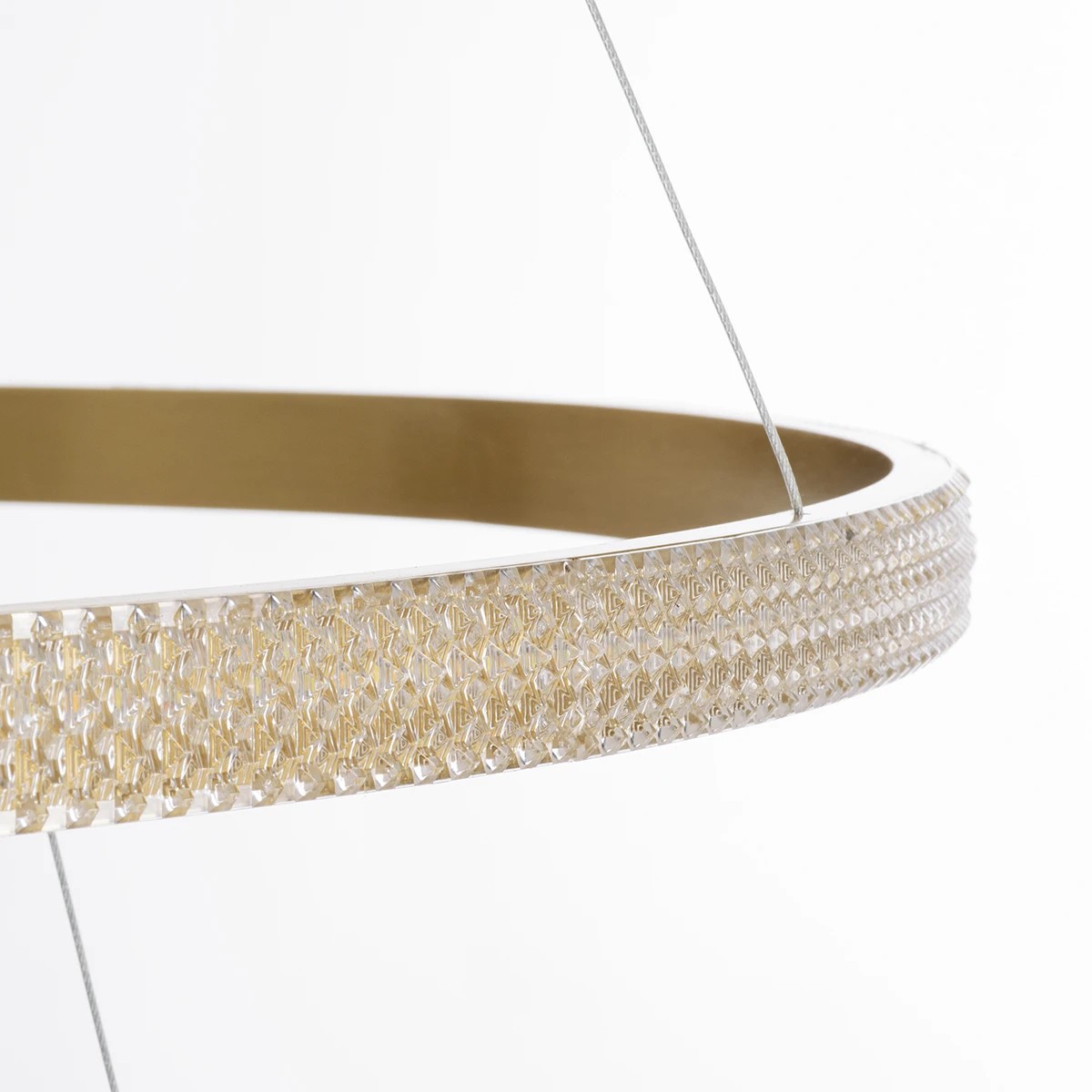 kelvo® DIAMOND KLV-101-0242 Κρεμαστό Φωτιστικό Οροφής LED 150W 15000lm 180° AC 220-240V IP20 Ρυθμιζόμενο Λευκό CCT με Χειριστήριο από 2700K έως 6000K Dimmable - Lumileds SMD Chip - Χρυσό Πλατίνα - Μ100 x Π100 x Υ100cm - 3 Χρόνια Εγγύηση - Image 8
