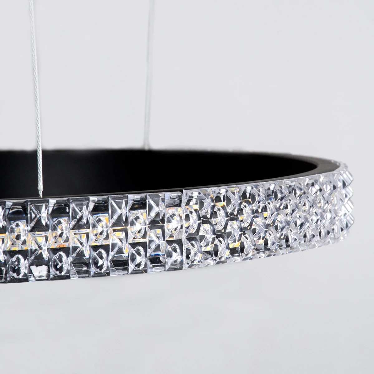 kelvo® DIAMOND KLV-101-0245 Κρεμαστό Φωτιστικό Οροφής LED 150W 15000lm 180° AC 220-240V IP20 Ρυθμιζόμενο Λευκό CCT με Χειριστήριο από 2700K έως 6000K Dimmable - Lumileds SMD Chip - Μαύρο Ματ - Μ170 x Π170 x Υ60cm - 3 Χρόνια Εγγύηση - Image 5