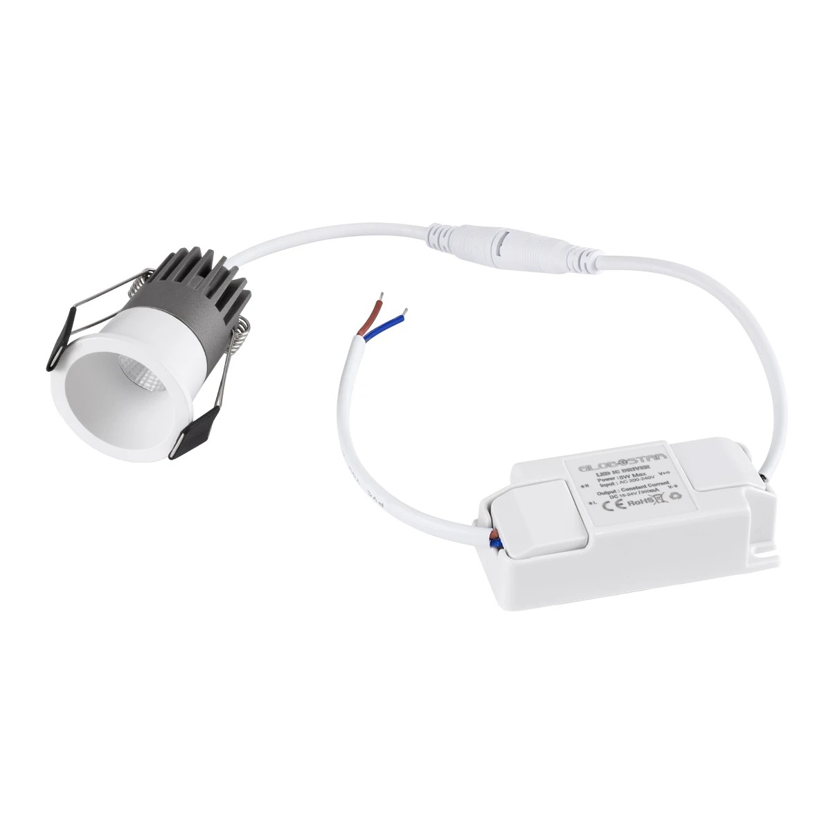 kelvo® DOT KLV-101-0301 Χωνευτό Φωτιστικό Downlight Σποτ LED 5W 625lm 38° AC 220-240V IP20 Θερμό Λευκό 2700K - Bridgelux COB Chip & TÜV SÜD Driver - Λευκό Ματ - Μ4 x Π4 x Υ5.9cm / Q3.5cm - 5 Χρόνια Εγγύηση - Image 7