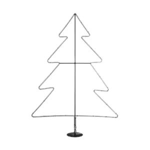 GLOBOSTAR® XMAS-TREE-BIG Χριστουγεννιάτικο Διακοσμητικό Φωτιστικό LED 27.3W 1092lm 360° AC 220-240V Αδιάβροχο IP65 Θερμό Λευκό 2700K  - Μαύρο & Διάφανο - Μ134 x Π25 x Υ188cm - 2 Χρόνια Εγγύηση