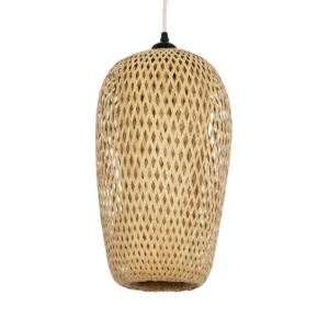 GLOBOSTAR® SAN TROPEZ 00764 Boho Κρεμαστό Φωτιστικό Οροφής με Ντουί 1 x E27 AC 220-240V IP20 - Μπεζ - Μ23 x Π23 x Υ42cm