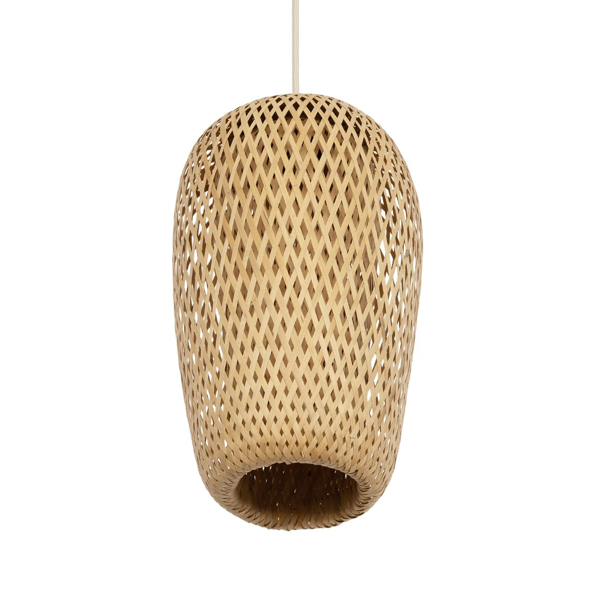 GLOBOSTAR® SAN TROPEZ 00764 Boho Κρεμαστό Φωτιστικό Οροφής με Ντουί 1 x E27 AC 220-240V IP20 - Μπεζ - Μ23 x Π23 x Υ42cm - Image 5