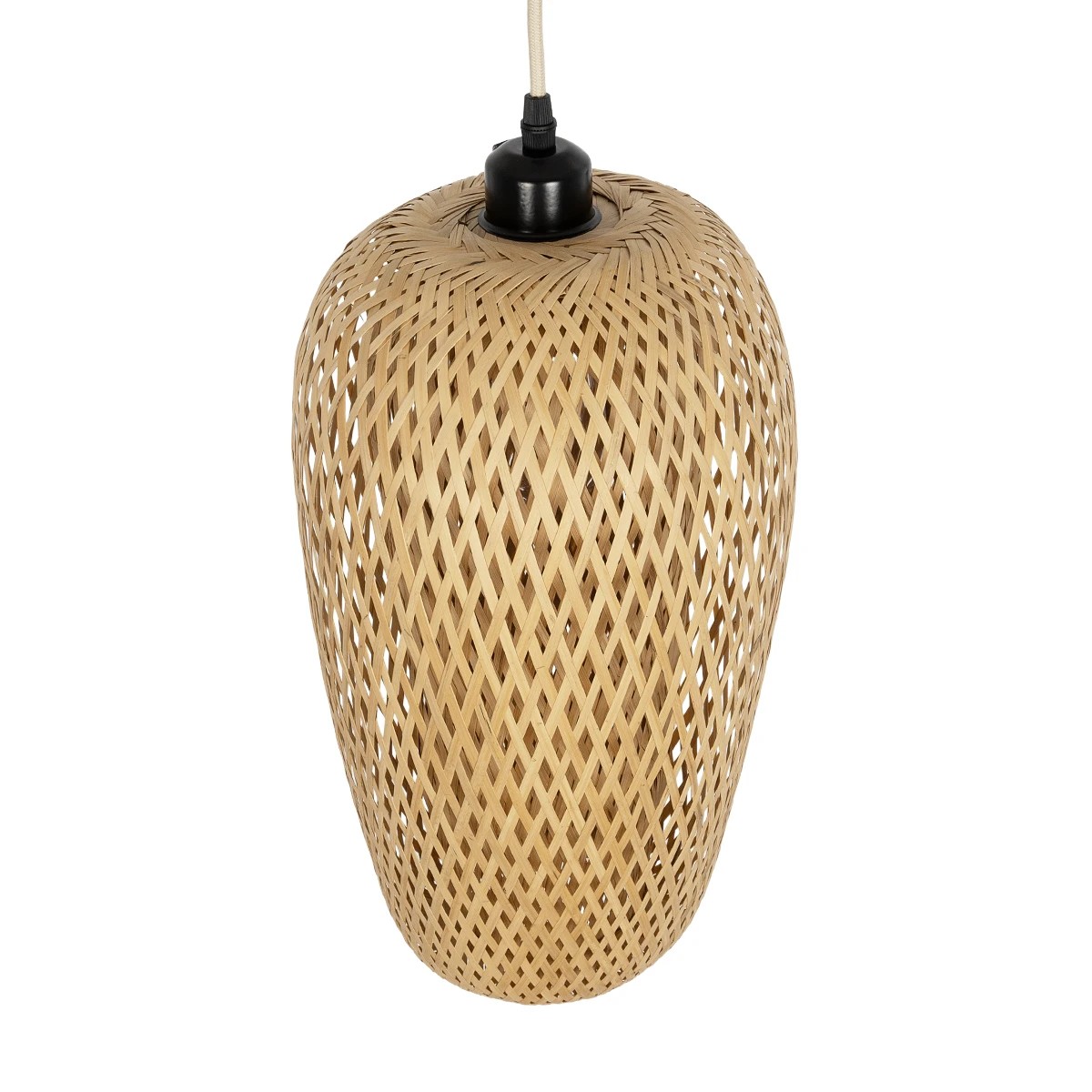 GLOBOSTAR® SAN TROPEZ 00764 Boho Κρεμαστό Φωτιστικό Οροφής με Ντουί 1 x E27 AC 220-240V IP20 - Μπεζ - Μ23 x Π23 x Υ42cm - Image 6