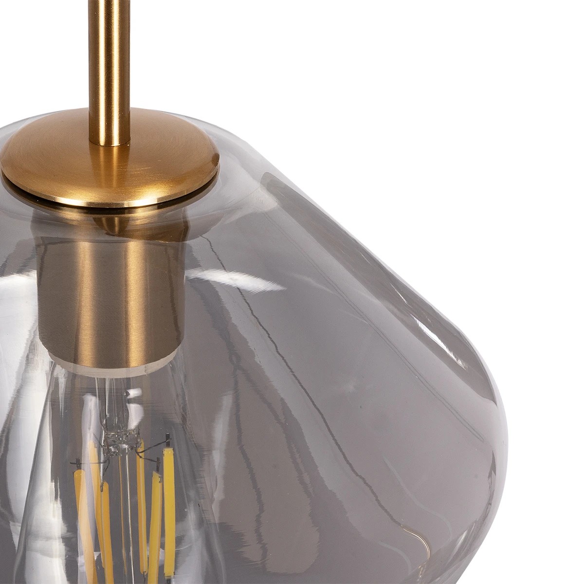 GLOBOSTAR® AMARIS 00976 Μοντέρνο Κρεμαστό Φωτιστικό Οροφής με Ντουί 3 x E27 AC 220-240V IP20 - Χρυσό & Ασημί - Μ70 x Π60 x Y50cm - Image 4