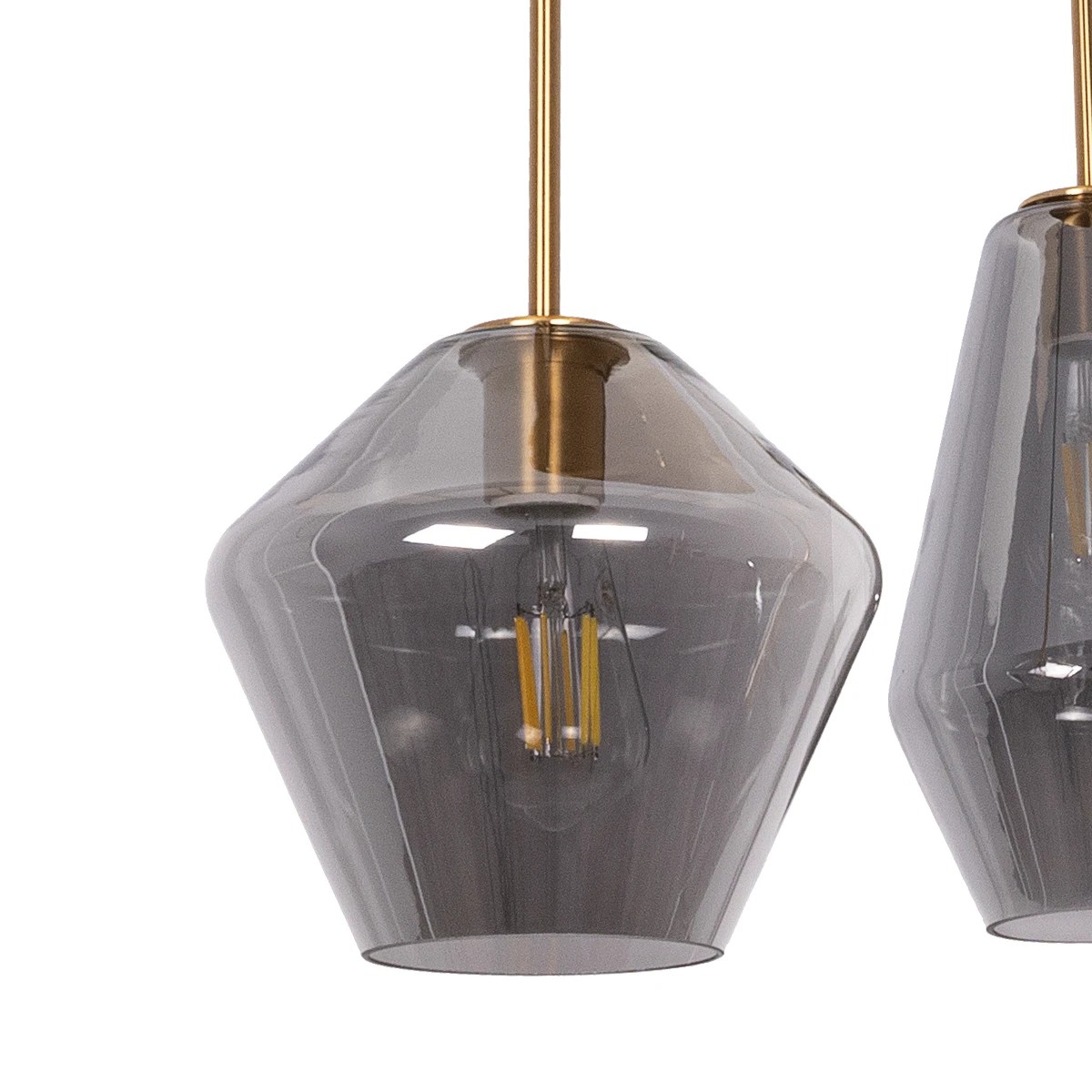 GLOBOSTAR® AMARIS 00976 Μοντέρνο Κρεμαστό Φωτιστικό Οροφής με Ντουί 3 x E27 AC 220-240V IP20 - Χρυσό & Ασημί - Μ70 x Π60 x Y50cm - Image 7