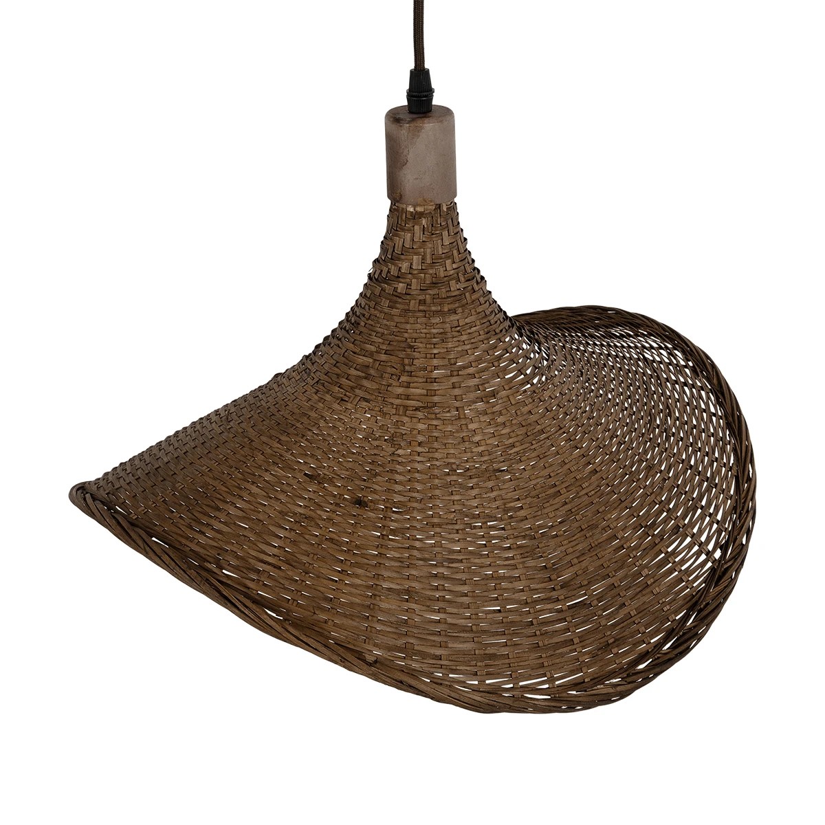 GLOBOSTAR® CUBA 01718 Boho Κρεμαστό Φωτιστικό Οροφής με Ντουί 1 x E27 AC 220-240V IP20 - Καφέ - Μ43 x Π40 x Y28cm - Image 6