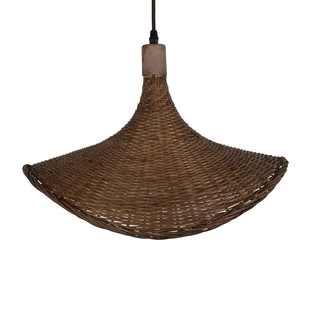 GLOBOSTAR® CUBA 01718 Boho Κρεμαστό Φωτιστικό Οροφής με Ντουί 1 x E27 AC 220-240V IP20 - Καφέ - Μ43 x Π40 x Y28cm - Image 7