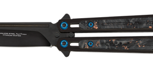 Σουγιάς TOKISU balisong. Bright black steel, 02259