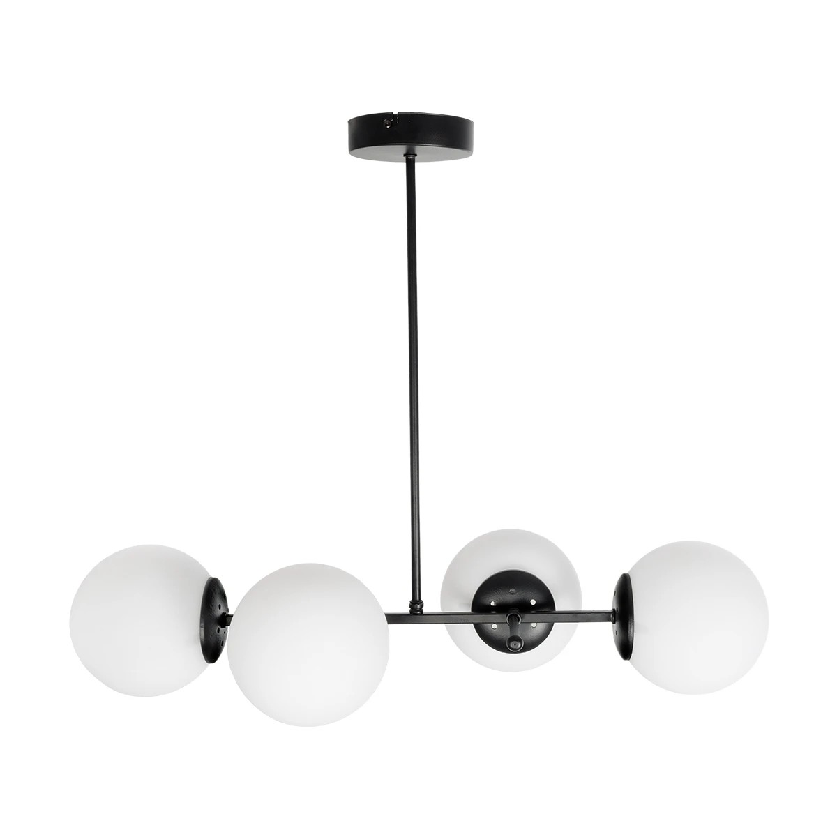 GLOBOSTAR® GLOBUS 203-0104 Μοντέρνο Φωτιστικό Οροφής με Ντουί 4 x E27 AC 220-240V IP20 - Λευκό & Μαύρο - Μ70 x Π34 x Υ15cm - Image 6